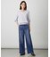 【洗える】BASIC STRETCH DENIM ワイド ストレート デニム