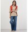 【洗える】BASIC STRETCH DENIM ワイド ストレート デニム
