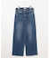 【洗える】BASIC STRETCH DENIM ワイド ストレート デニム