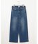 【洗える】BASIC STRETCH DENIM ワイド ストレート デニム