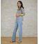 【洗える】BASIC STRETCH DENIM ボーイフィット デニム