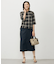 【WEB限定カラーあり・洗える】SOFT SHEER チェック キーネック ブラウス