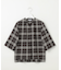 【WEB限定カラーあり・洗える】SOFT SHEER チェック キーネック ブラウス