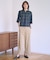 【WEB限定カラーあり・洗える】SOFT SHEER チェック キーネック ブラウス