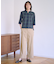 【WEB限定カラーあり・洗える】SOFT SHEER チェック キーネック ブラウス