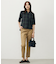 【WEB限定カラーあり・洗える】SOFT SHEER チェック キーネック ブラウス