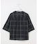 【WEB限定カラーあり・洗える】SOFT SHEER チェック キーネック ブラウス