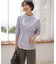 【WEB限定・洗える】ストライプ シャーリング ブラウス