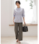 【WEB限定・洗える】ストライプ シャーリング ブラウス