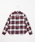 コットン起毛タータンチェック ショート丈 シャツ ブラウス