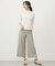 【洗える】Shineシャンブレーツイル クロップド パンツ