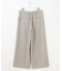 【洗える】Shineシャンブレーツイル クロップド パンツ