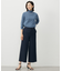 【洗える】Shineシャンブレーツイル クロップド パンツ