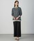 【洗える】WORETED WOOL BLEND クルーネック ニット