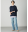 【洗える】WORETED WOOL BLEND クルーネック ニット