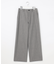 シャンブレー2wayストレッチ ワイド ストレート パンツ