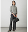 【洗える】シャンブレー2wayストレッチ ワイド ストレート パンツ