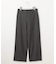 シャンブレー2wayストレッチ ワイド ストレート パンツ