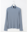 【洗える】カシミヤシルクシアーリブ タートル カットソー