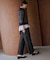 【洗える】SOFT TOUCH WOOL ボーダー ニット