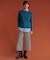 【洗える】SOFT TOUCH WOOL 立ち襟 ニット