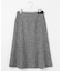 ウールシルク ハウンドトゥース フレア スカート