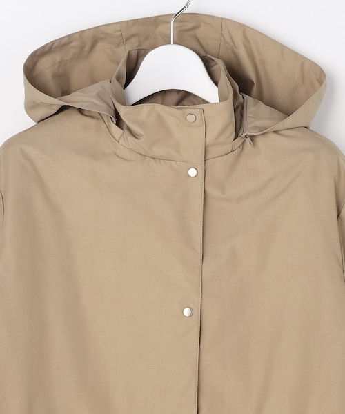 2way】スパンライクナイロンタッサー フーデッド コート｜ジェイ