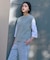 【WEB限定カラーあり・プラスワンアイテムに】LINEN COTTON ニット ベスト
