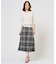ブロックチェックジャガード フレア スカート
