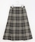 ブロックチェックジャガード フレア スカート