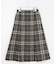 ブロックチェックジャガード フレア スカート