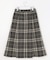 ブロックチェックジャガード フレア スカート