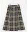 ブロックチェックジャガード フレア スカート