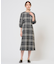 ブロックチェックジャガード ワンピース