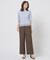 麻シェルドライ ワイド ストレート パンツ
