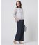 麻シェルドライ ワイド ストレート パンツ