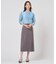リネンバイオシャンブレー Aライン スカート