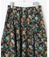 スパンボタニカル プリント ロング フレア スカート