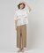 【WEB限定カラーあり・一枚で着映え】ラミーポプリン ティアード シャツ