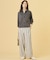 【WEB限定カラーあり】リネンレーヨン 柄 ワイドパンツ