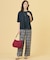 【WEB限定カラーあり】リネンレーヨン 柄 ワイドパンツ