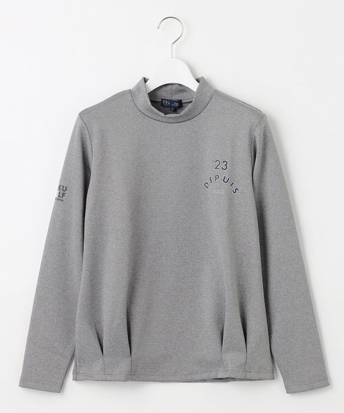 新品23区ゴルフ L 人気の袖デザイン ライトダンボール素材 モックネックシャツ WOMEN】ライトダンボール モックネックシャツ｜ニジュウサンク