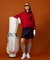 【WOMEN】ロゴ衿 スタンドブルゾン