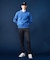 【MEN】【ウォッシャブル】スヌード付き 裏モールパーカー ニット
