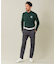 冬の定番トップス【MEN】【吸湿発熱】グランサーモワッフル モックネックシャツ