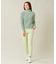 【WOMEN】リングヤーン ボーダーモックネックシャツ