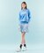 【WOMEN】【ウォッシャブル】ロゴインターシャ ポリエステルニット