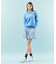 【WOMEN】【ウォッシャブル】ロゴインターシャ ポリエステルニット
