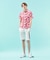 【MEN】【UVカット】草花柄プリントポロシャツ