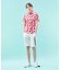 【MEN】【UVカット】草花柄プリントポロシャツ